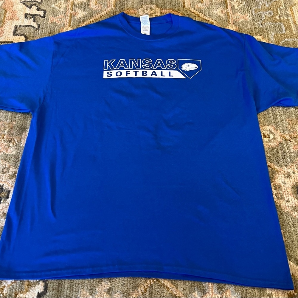 Kansas Jayhawks Softball Gildan Men’s Size XXL Color Blue